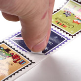 Paper Stickers 1.5x1.5 Inch / 3.75x3.75 CM (1 Roll, 500 Stickers) Merry Christmas Theme Square Multicolor Gift Packing Tags